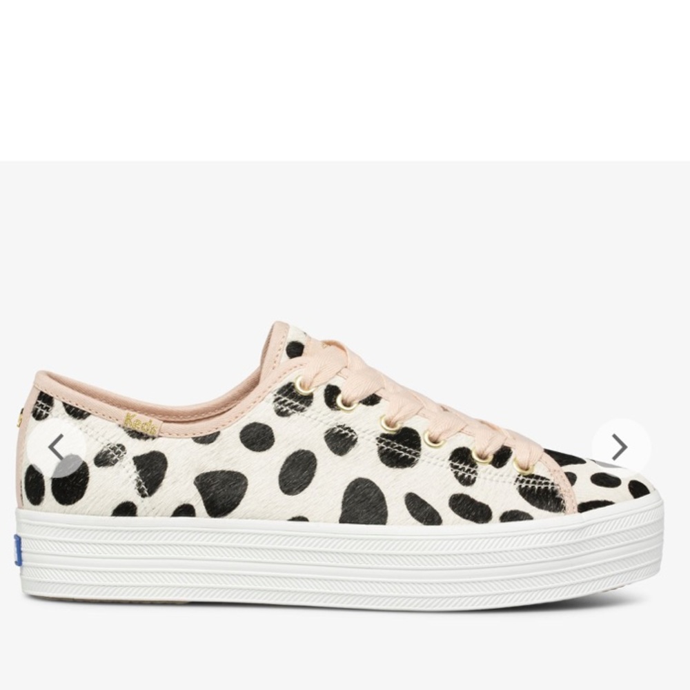 New never use Keds x kate spade new york Triple Kick Oversized Dot Calf Hair
